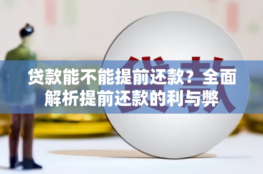 茅箭贷款能不能提前还款？全面解析提前还款的利与弊