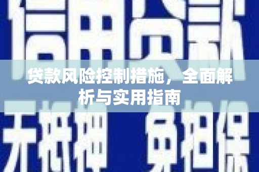 茅箭贷款风险控制措施，全面解析与实用指南