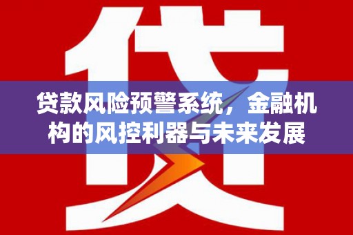 茅箭贷款风险预警系统，金融机构的风控利器与未来发展