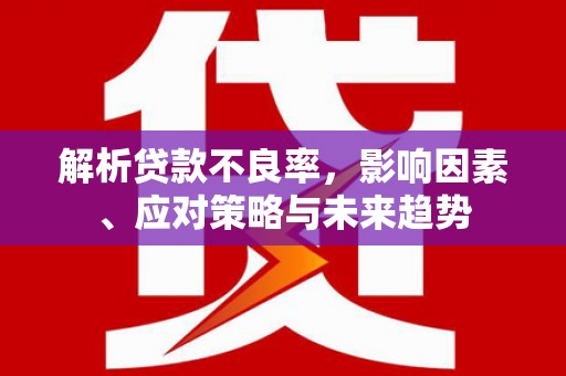 茅箭解析贷款不良率，影响因素、应对策略与未来趋势