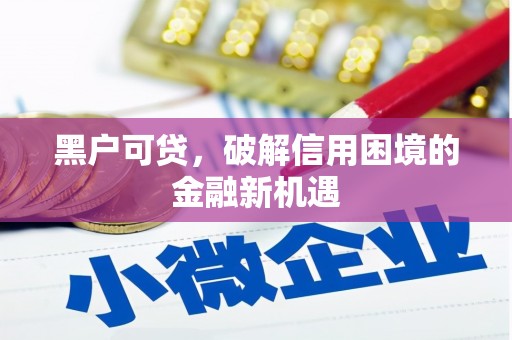 茅箭黑户可贷，破解信用困境的金融新机遇
